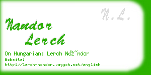 nandor lerch business card